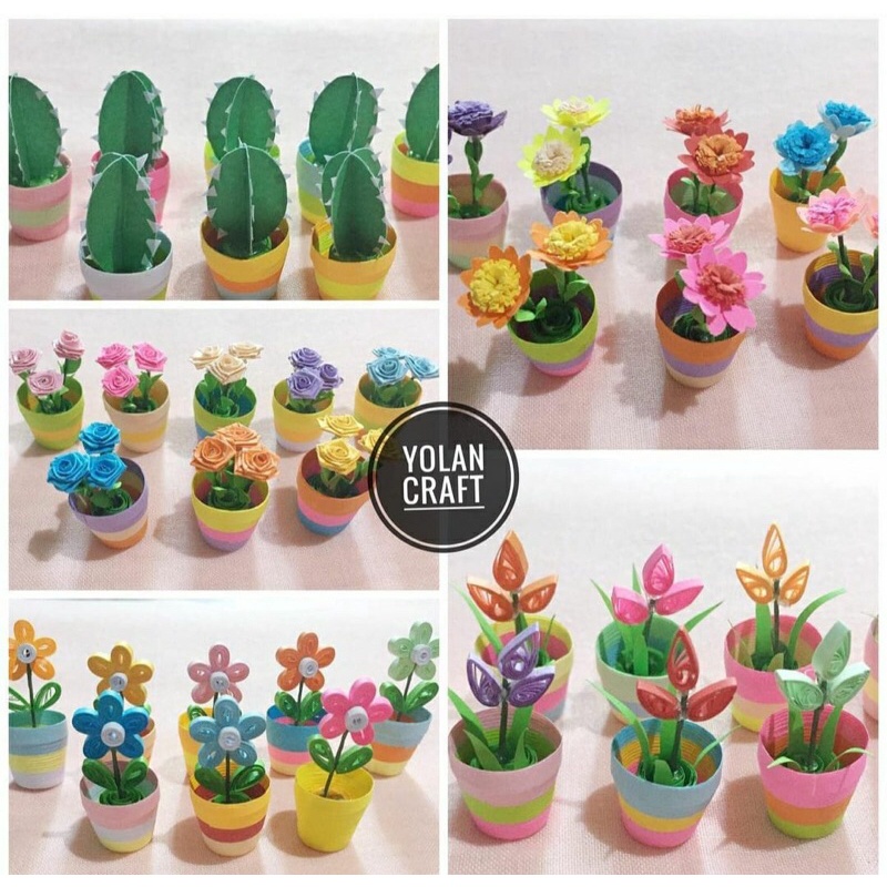 

Bunga quilling mini pot