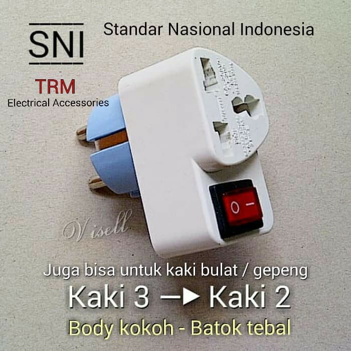 Langsung Order Over Steker Saklar - konverter sambungan colokan listrik kaki 3 ke 2 terbaik