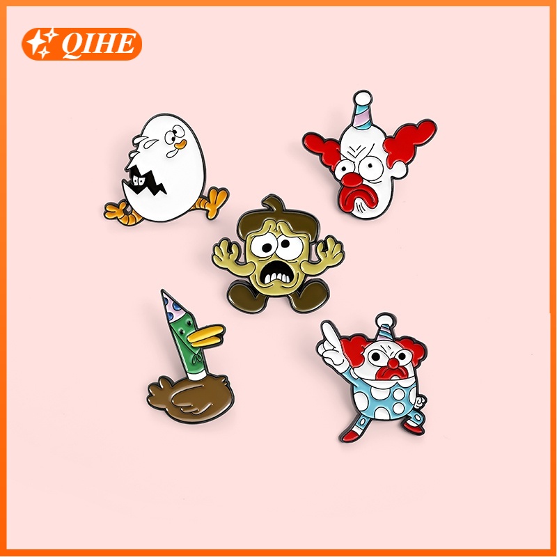 Pin Bros Bentuk Kartun Badut Bebek Untuk Hadiah Teman