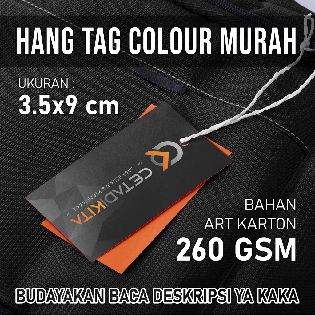 

Cetak Hang tag Baju 3.5 x 9 cm - Murah