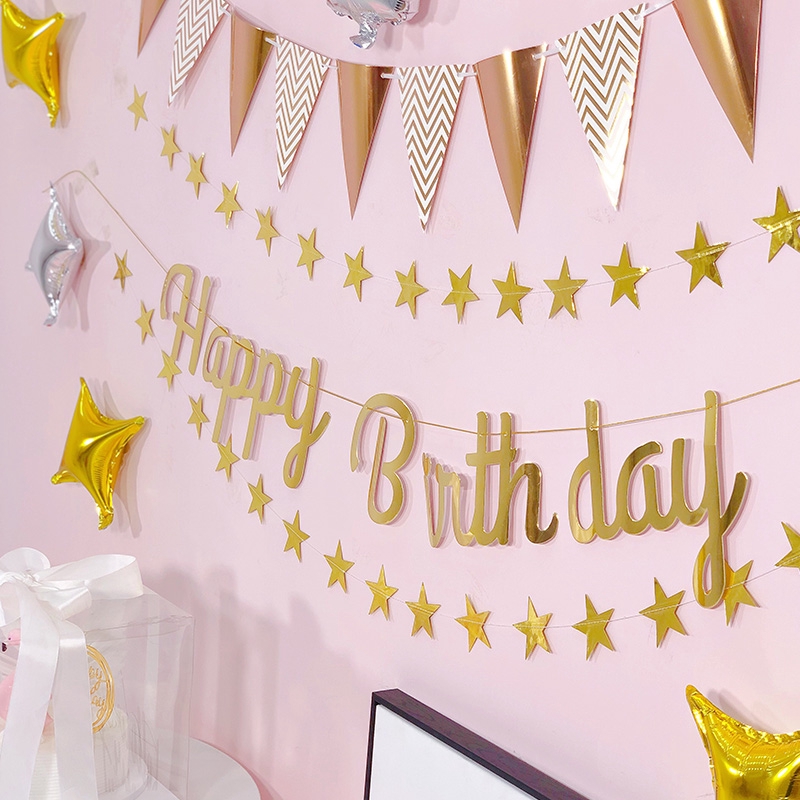 Selamat Pesta Ulang Tahun Tubuh Cewek Cowok Adegan Tata Letak Background Dinding Balon Anak Anak Ula Shopee Indonesia