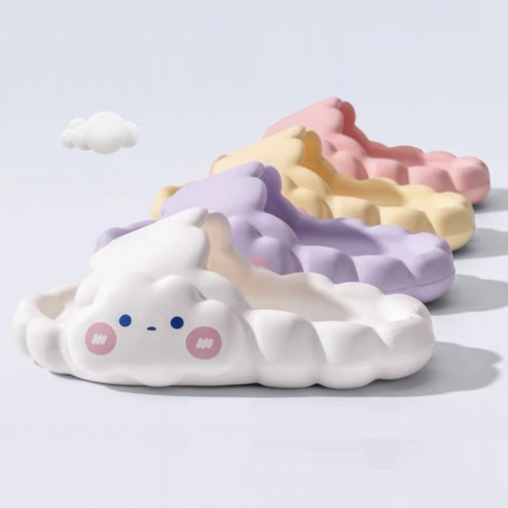 INFY - Sandal Slop Jelly Korea Wanita Awan Cloud Tebal Empuk Lucu Cantik Elegant Best Seller Import R796