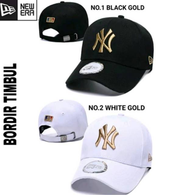 topi baseball cap NY gold import high quality original