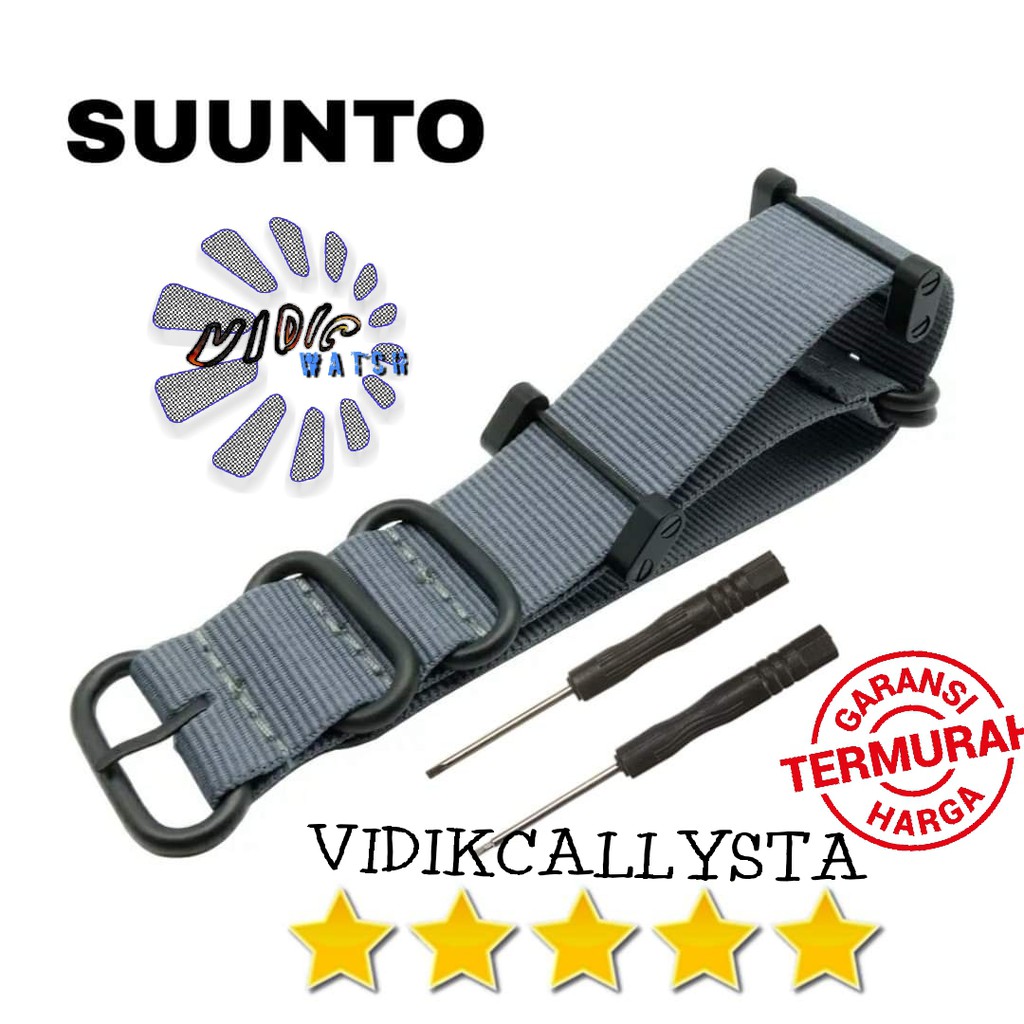 Suunto Core Strap Nylon Zulu Tali Suunto Core Canvas Gray Sunto Traverse Essential