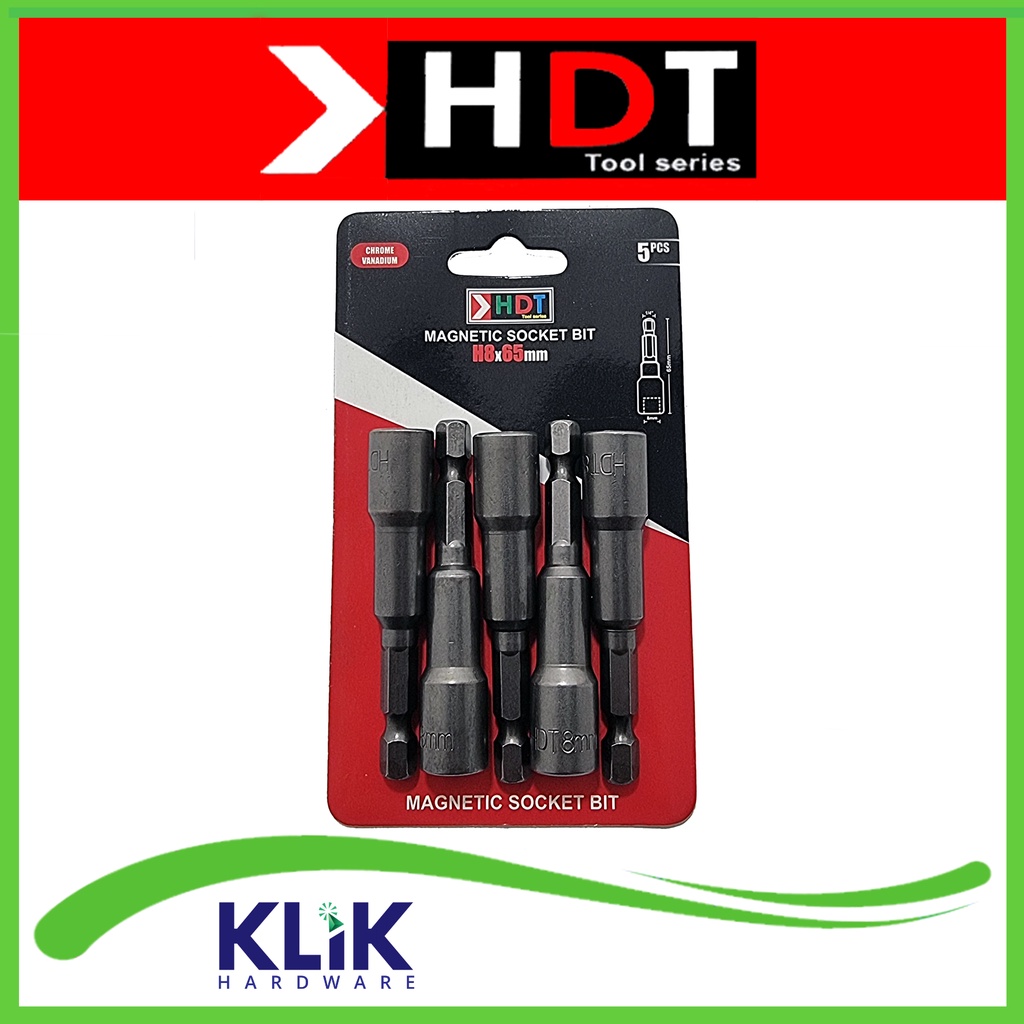 HDT Magnetic Hex Nut Setter 8 x 65 mm - Mata Bor Sock Roofing