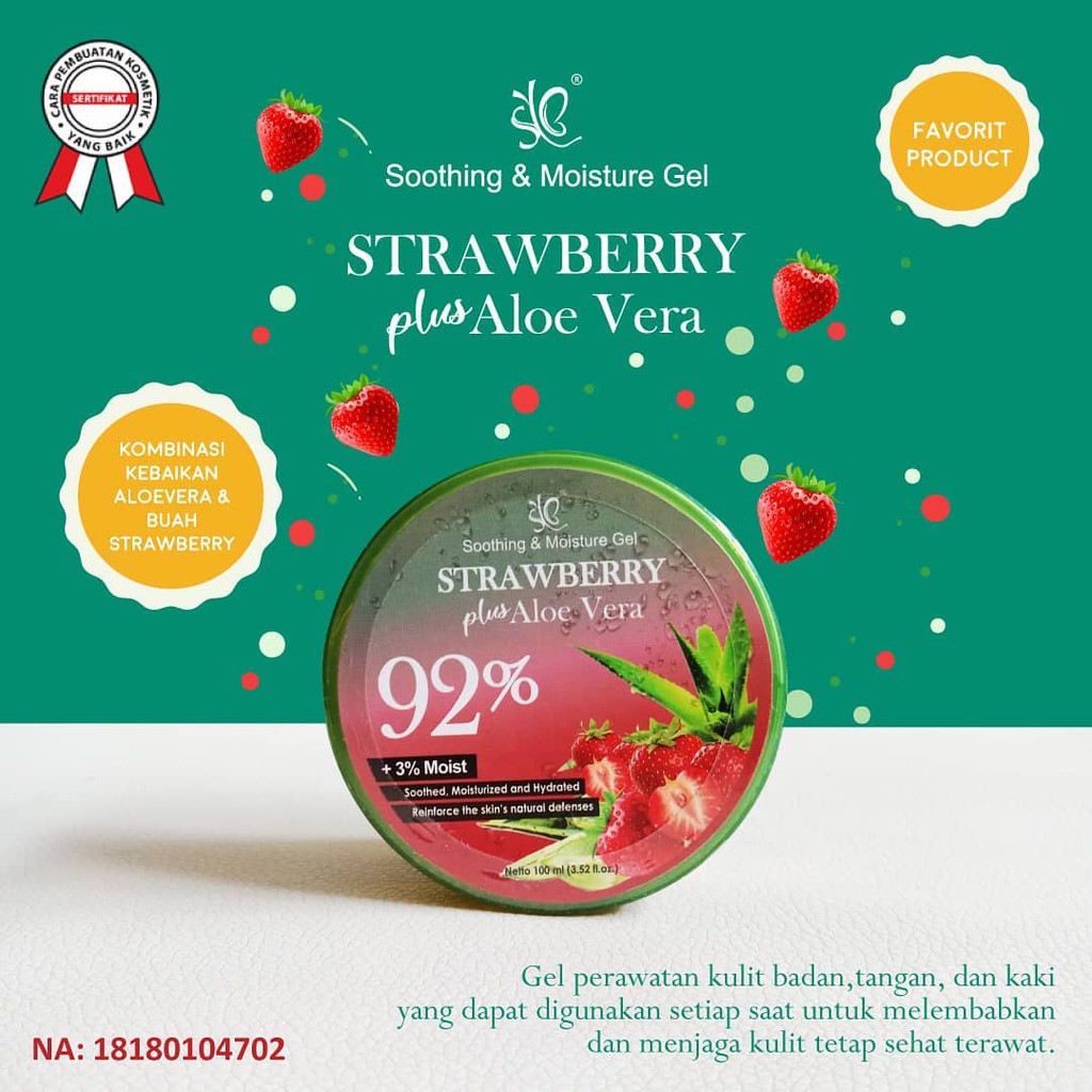 ❄️MATCHA❄️ NEW SYB SOOTHING &amp; MOISTURE GEL ALOE VERA PLUS STRAWBERRY / shooting gel bpom