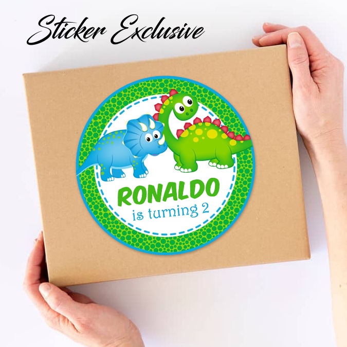 50 STIKER / STICKER DINOSAURUS 2-3 ULANG TAHUN / ULTAH / BIRTHDAY