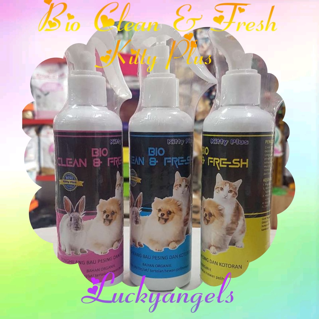 BIO CLEAN&FRESH SPRAY KITTY PLUS 250ML PENGHILANG BAU PESING DAN KOTORAN ANJING, KUCING, KELINCI