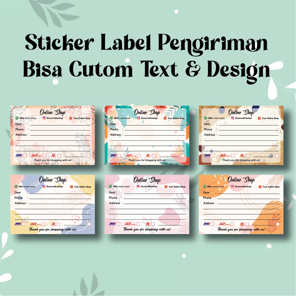 

(Isi 35 pcs) Sticker Label Pengiriman / Sticker Packaging olshop / Label Alamat pengiriman