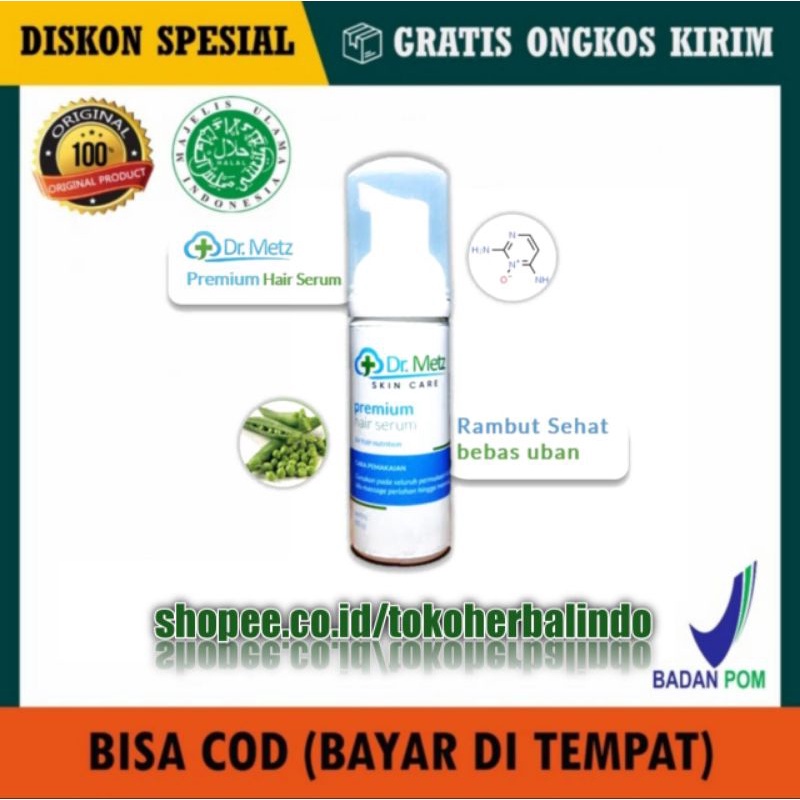 Dr Metz Premium Hair Serum Ampuh Atasi Uban Rambut & Rambut Rontok