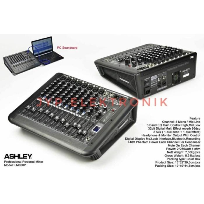 Mixer | Power Mixer Ashley Lm800P Lm 800P Original Ashley Lm 800 P Berkualitas Terbaik