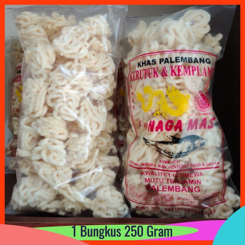 

KERUPUK MINI NAGA MAS PALEMBANG 250 GRAM KUALITAS SUPER KERUPUK SANGGUL KERITING ENAK GURIH RENYAH