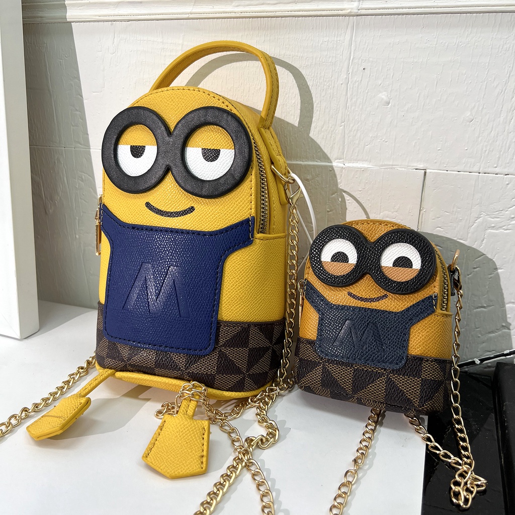 【COD】Tas wanita bagcharm selempang minion / sling bag papoy / shoulderbag sling bag