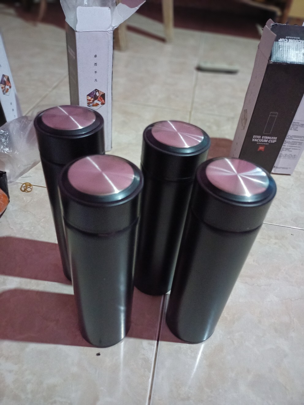 Twin Digital Tumbler Custom Stainless Botol Minum 500ml Tumbler Grafir - Sakura Grafir