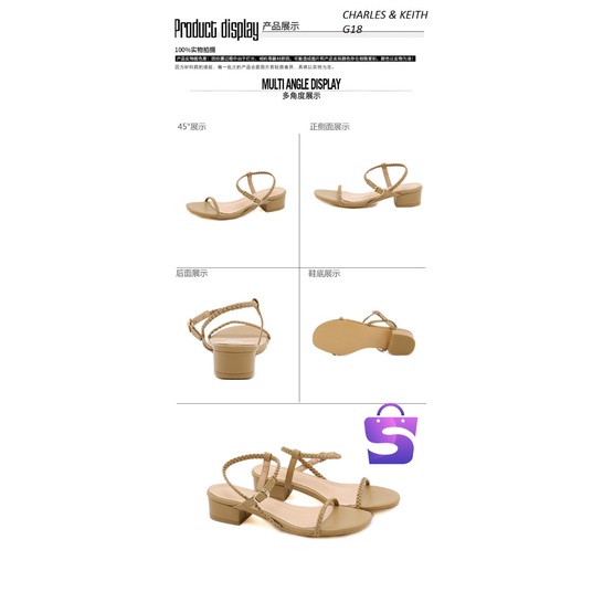 SEPATU WANITA HEELS PLATFORM SLINGBACK SHOES G18