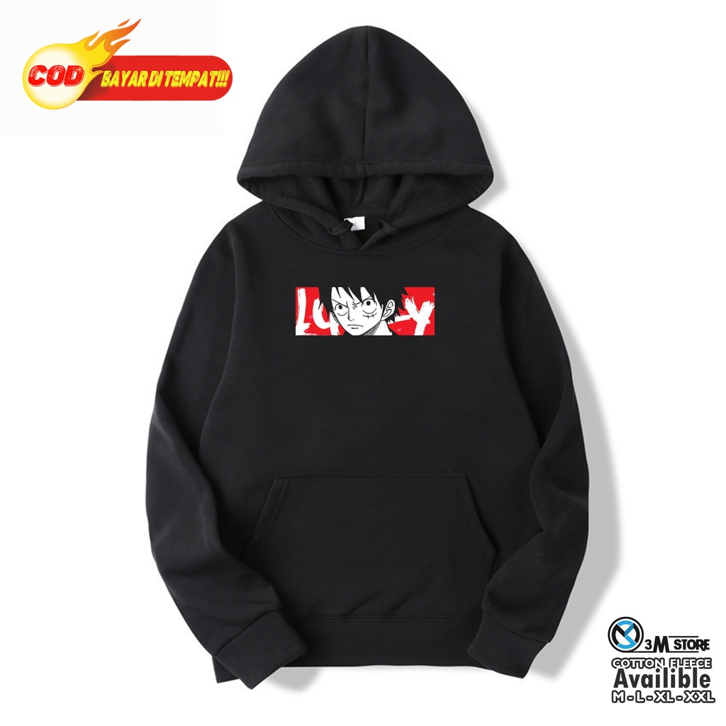 [ HOODIE ] SWEATAER Anime One Piece Luffy / Hoodie pria / Sweater One Piece / Size M L XL XXL