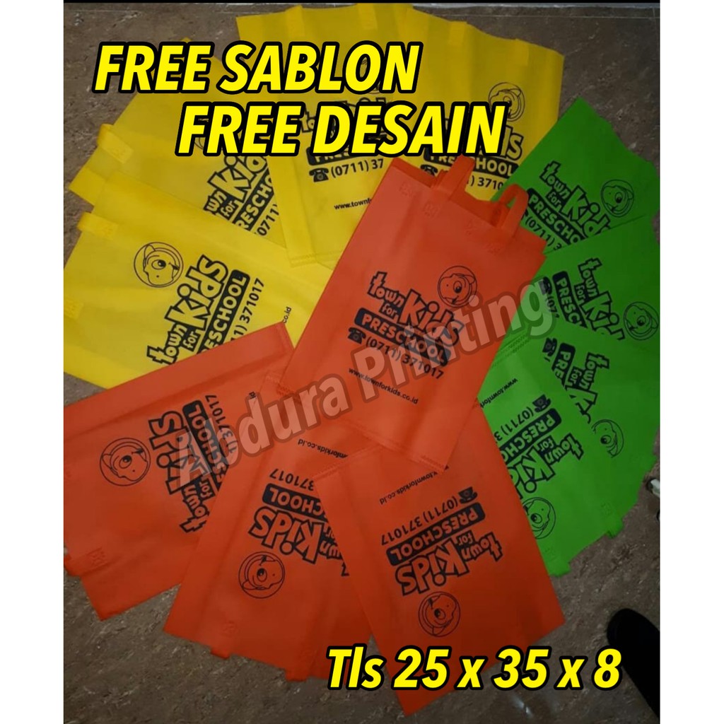 

Free Sablon Tas Spunbond 25 x 35 x 8 Goodie Bag Souvenir