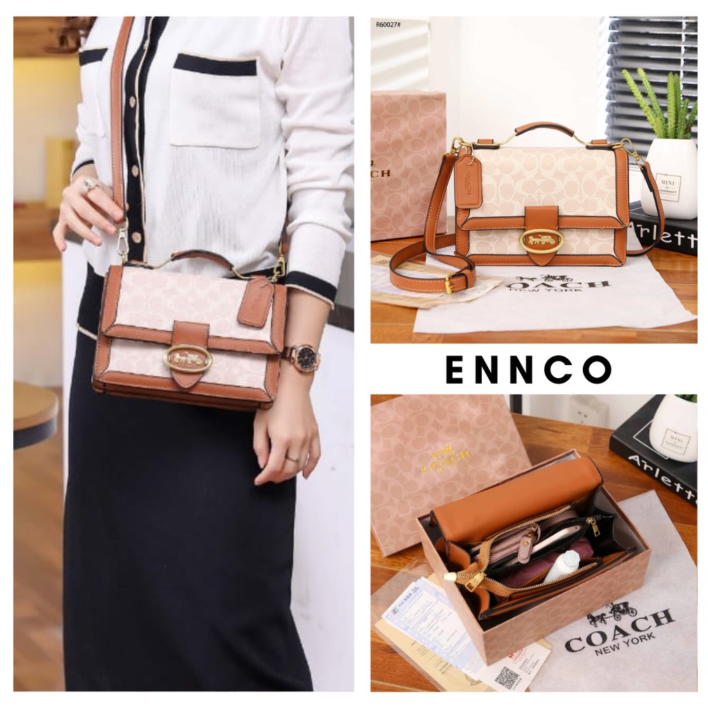 TERBARU  TAS WANITA TAS CCH  Riley Top Handle In Signature Shoulder & Crossbody Bag R60027F
