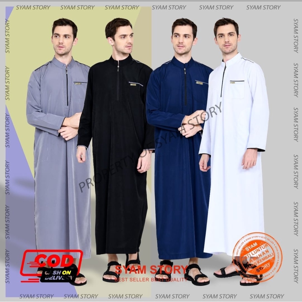 Gamis Pria Jubah Pria Jubah Ukuran Jumbo S M L XL XXL  Bahan Berkualitas