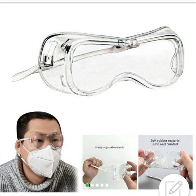 Google glasses goggle glass / kacamata kaca mata pelindung mata rubber eye protection safety glasses