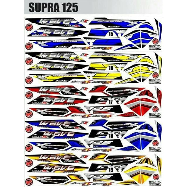 Sticker / Striping Variasi Thailand / Thailook Supra X 125 (WAVE R f785