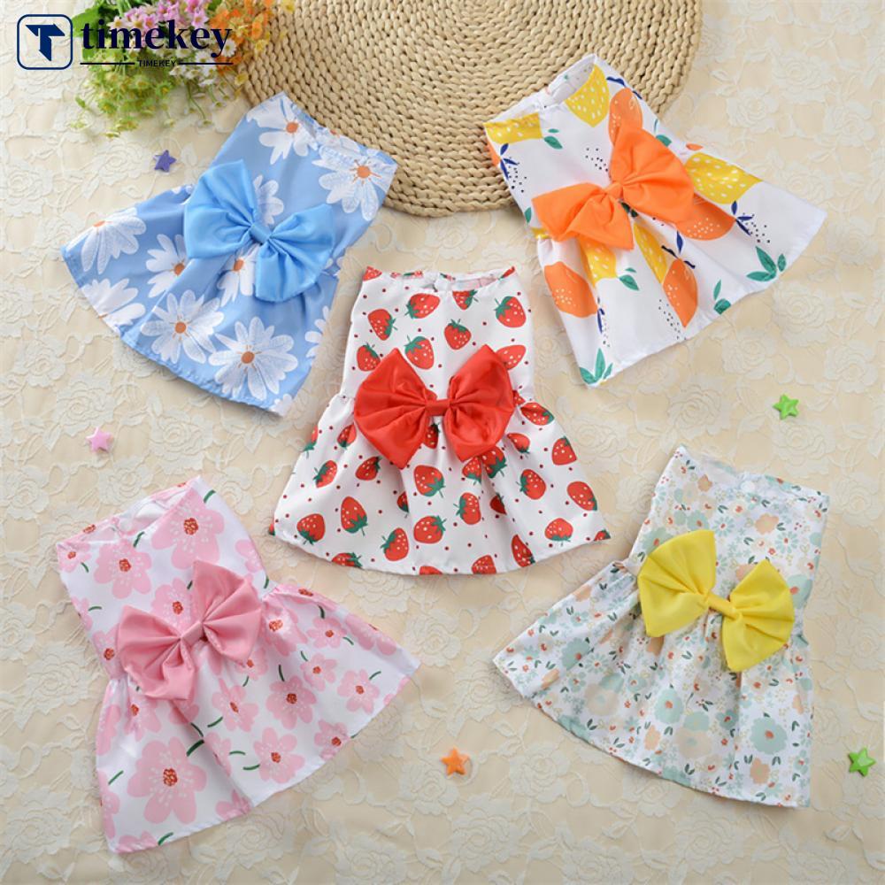 Timekey Dress Anjingkucing Peliharaan Bahan Polyester Multi Warna Lembut Halus Nyaman Dipakai F7L4