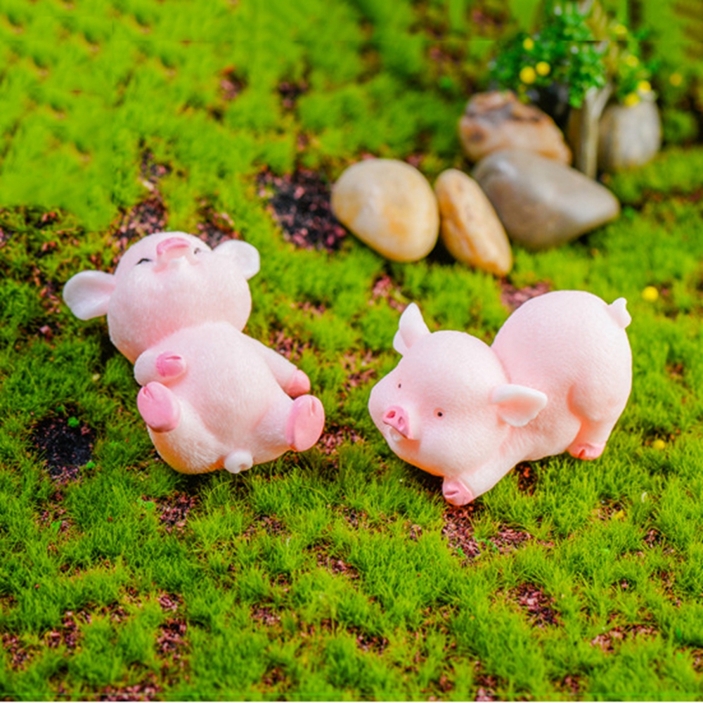 Miniatur Babi Bahan Resin Untuk Aksesoris Rumah Boneka