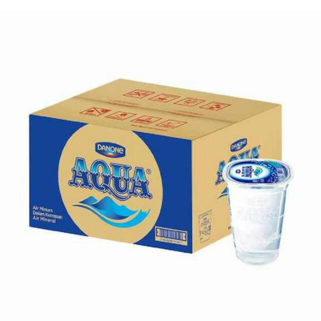  Aqua  Gelas  Carton 220 ml x 48pcs Shopee Indonesia