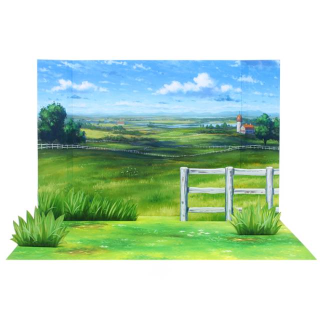 Diorama Grassy plain Papercraft