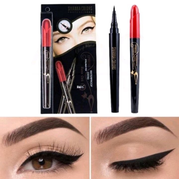 [TERMURAH] SIVANNA COLORS XPRESS PEN ROSE CAT WATERPROOF EYELINER BEST SELLER 100% ORIGINAL THAILAND