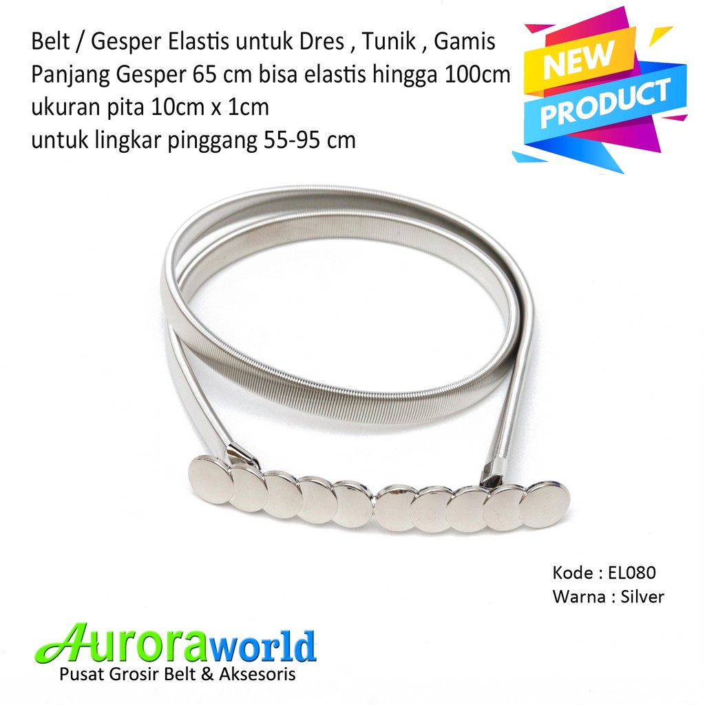 AURORAWORLD BELT ELASTIS UNTUK DRESS BELT TERBARU GAMIS TUNIK  IKAT PINGGANG WANITA ELASTIS GESPER BISA COD