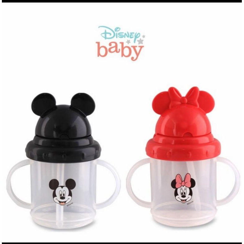 Botol Minum Sedotan Disney Mickie Minnie 210ml Bunny / Training Cup with Straw Disney Bunny