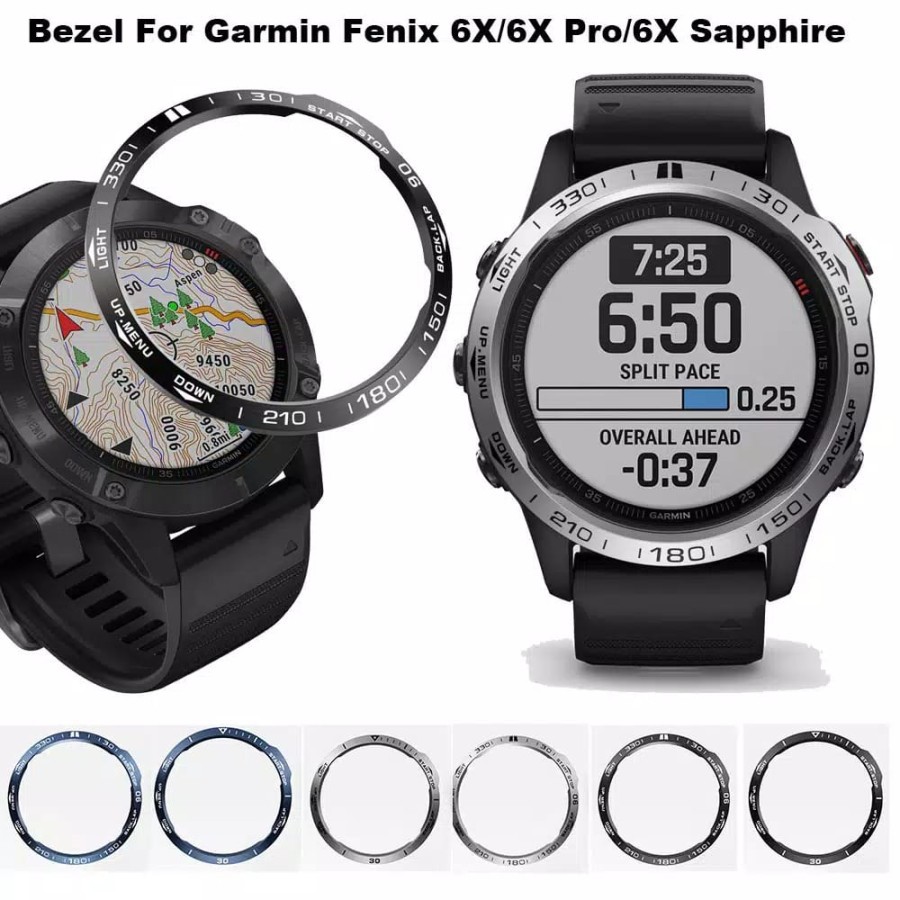 Metal Bezel ring casing case Garmin 6X 6x Pro STAINLESS STEEL besi