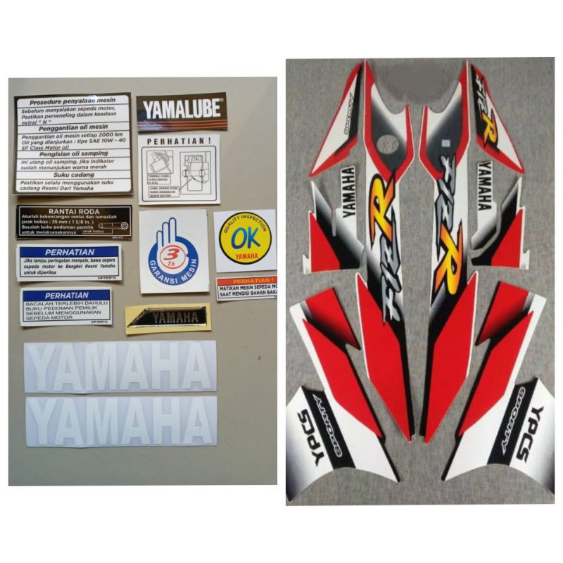 Striping Yamaha F1ZR 2002/03(putih merah)