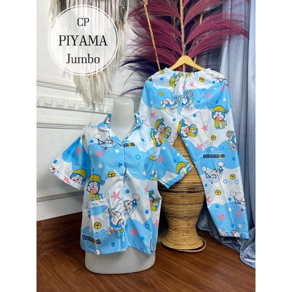 BAJU TIDUR CP PIYAMA 4L MOTIF BUNGA / PIYAMA MOTIF BUNGA / BAJU TIDUR BUNGA MURAH /PIYAMA CP MURAH-ZR #07
