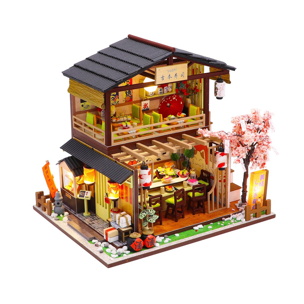 DIY RAKIT MINIATURE MINIATUR DOLLHOUSE RUMAH BONEKA WOODEN 