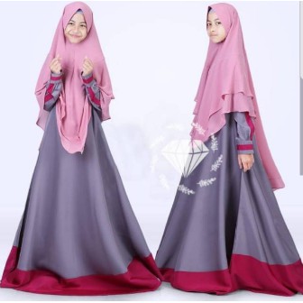 (COD) MERLY SYARI KIDS / GAMIS ANAK TERMURAH KONVEKSI BAJU MISLIM BANDUNG GARMEN BANDUNG SYARI ANAK