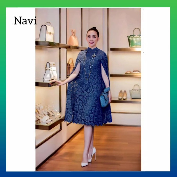 baju dress pesta wanita elegant gaun brokat brukat natal dress merah