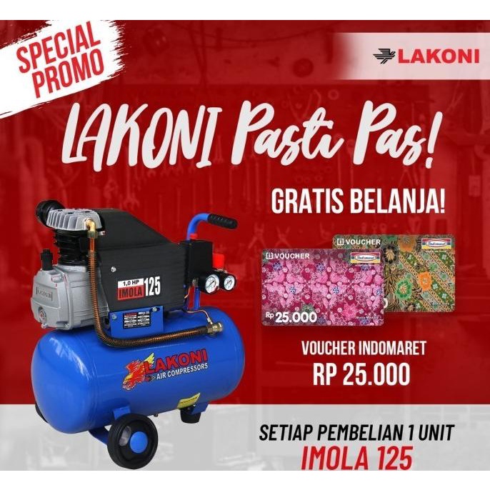 Mesin Kompresor Lakoni Imola 125/ Kompresor Angin Lakoni Imola 125 1HP