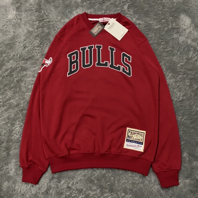 Sweater Crewneck Nba Bulls By Mitchell &amp; Ness Fulltag &amp; Lebel