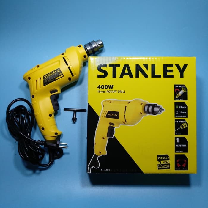 mesin bor tangan 10mm electric drill stanley STEL 101-220V