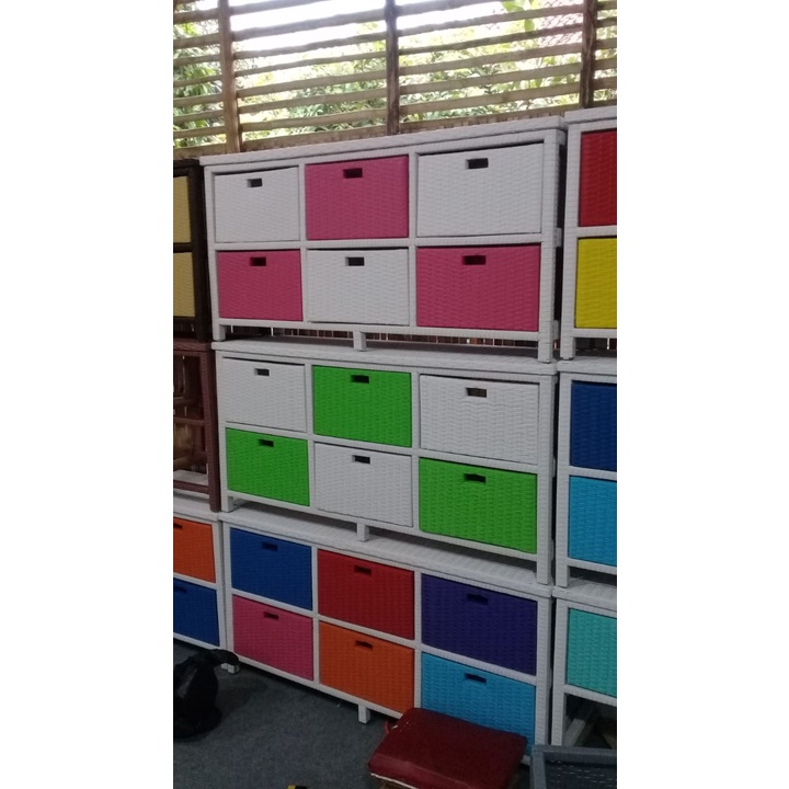 Laci Rotan Sintetis Rak Laci Rotan Sintetis Meja Laci Bufet Laci Rotan Sintetis