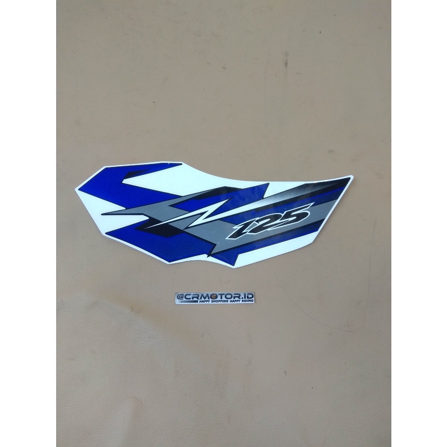 striping stiker list body tutup aki kiri suzuki thunder 125 biru ori