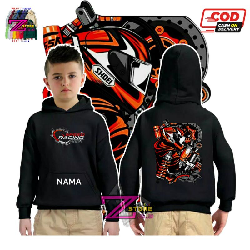 JAKET SWEATER HOODIE ANAK | RACING | SUNMORI | MOTIF JEPANG | COTTON FLEECE | HOODIE BEST SELLER | B