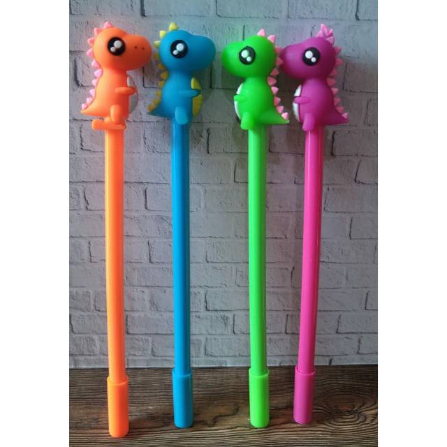 

Pulpen Gel Fancy Tinta Hitam Model Dinosaurus