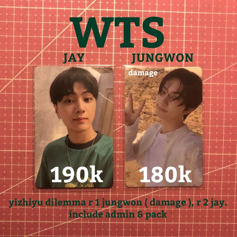 PHOTOCARD YIZHIYU DILEMMA JUNGWON JAY R 1 R 2