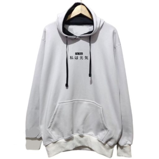 Sweater Hoodie I ' Am fine Pria dan Wanita - Jaket Hoodie I ' Am fine - Sweater Hoodie Bahan Flecee Tebal / Hoodie Pria Jumbo Logo I'M Fine Ukuran M - 3XL / Hoodie Wanita / Hoodie Jumbo - COD (BAYAR DITEMPAT)