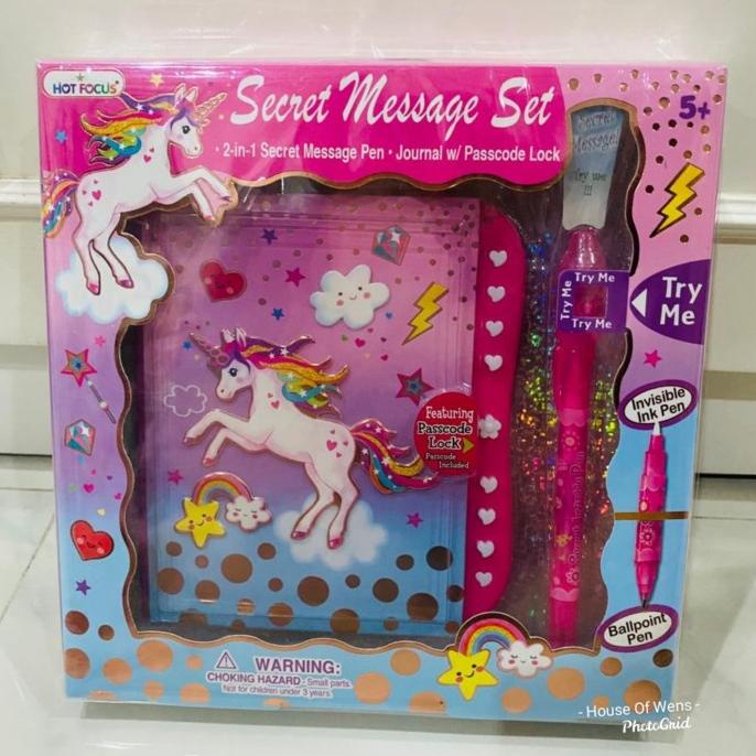 

SECRET MESSAGE SET - JOURNAL SET WITH PASSCODE LOCK WITH SPY PEN