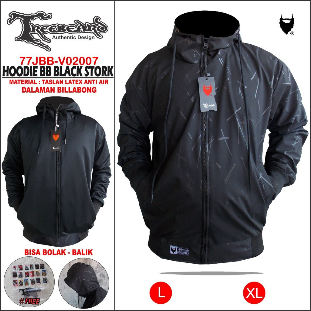 JAKET COWOK PARASUT WP Rebel ID Original / JAKET HOODIE PRIA WATERPROOF