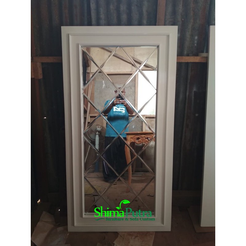 Fudud Mirror Bevel , cermin ukir hias minimalis